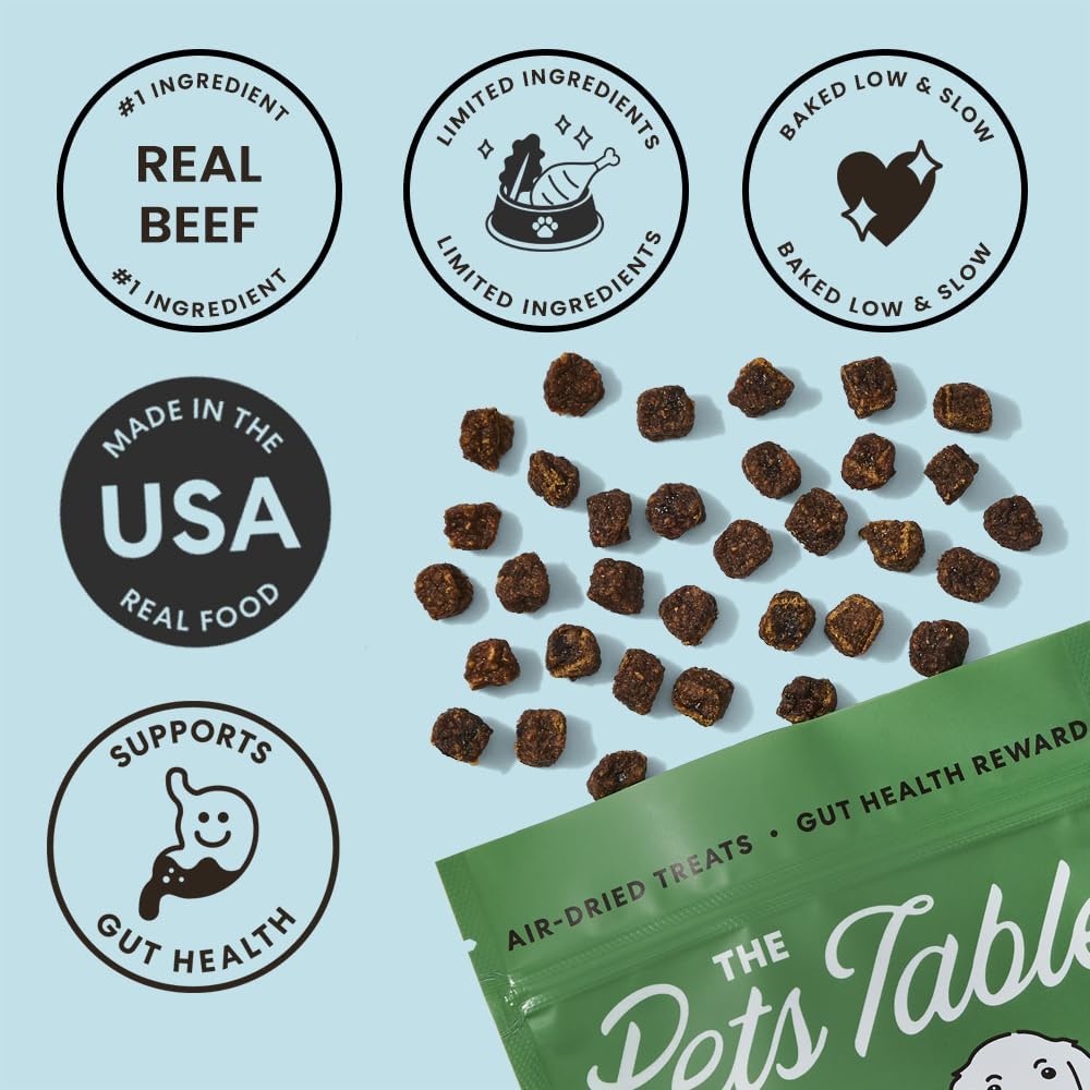 The Pets Table, Bundle of Beef & Berries Grain-Free Air-Dried Dog Food, 48-Ounce Bag + Beef Limited Ingredient Air-Dried Dog Treats, 5-Ounce Bag (Pack of 2) - Image 9