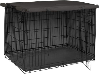 Explore Land Dog Crate Cover Heavy Duty Polyester Pet Kennel Sunshade Universal Fit for 42 inches Wire Cage (Black) - Image 9