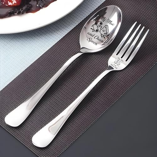 Side profile of 304 stainless steel engraved cutlery set