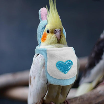 Adjustable bellyband detailing on the imported bird cosplay apparel for secure fitment.
