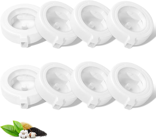 Redoso replacement filters eight pack front view showcasing circular white design for pet water dispensers.