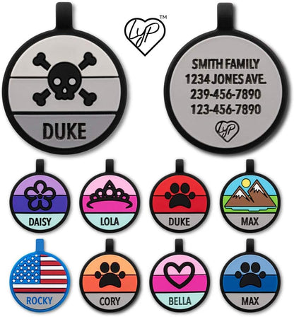 LYP Original Soundless Pet Id Tags | Custom Dog Tags Personalized for Pets | Durable Silicone Deep Engraved Dog Tag | No More Jingling | Blue Paw - Image 13