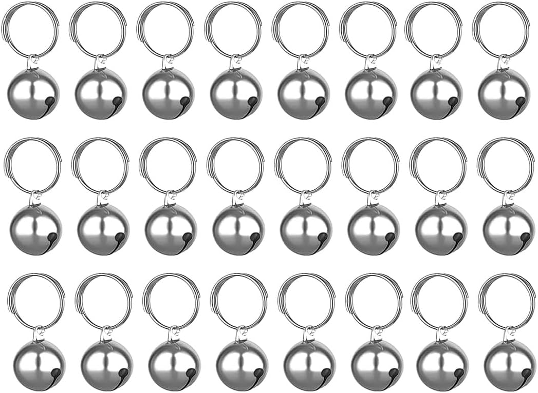 SKYPIA 3 Pack Pet Bells for Dog Cat Collar Charm Pet Pendant Accessories Stainless Steel Anti-Lost Training Bells for Collars Pet Pendant Accessories 1/2-Inch Silver - Image 9