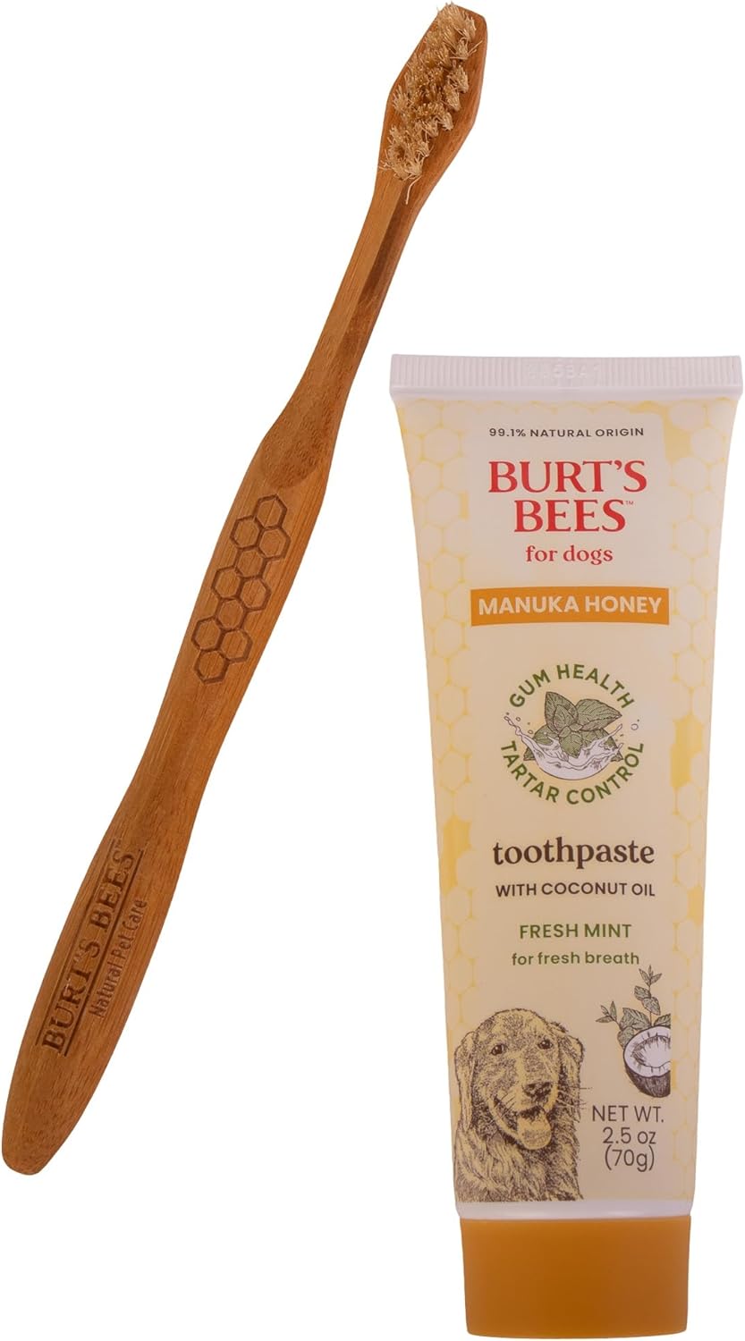 Burt's Bees for Pets Peppermint Toothpaste for Puppies with Manuka Honey and Coconut Oil for Gum Health & Tartar Control, 99.1% Natural Origin Formula, Fluoride-Free, Peppermint Flavor, 2.5 Oz - Image 9