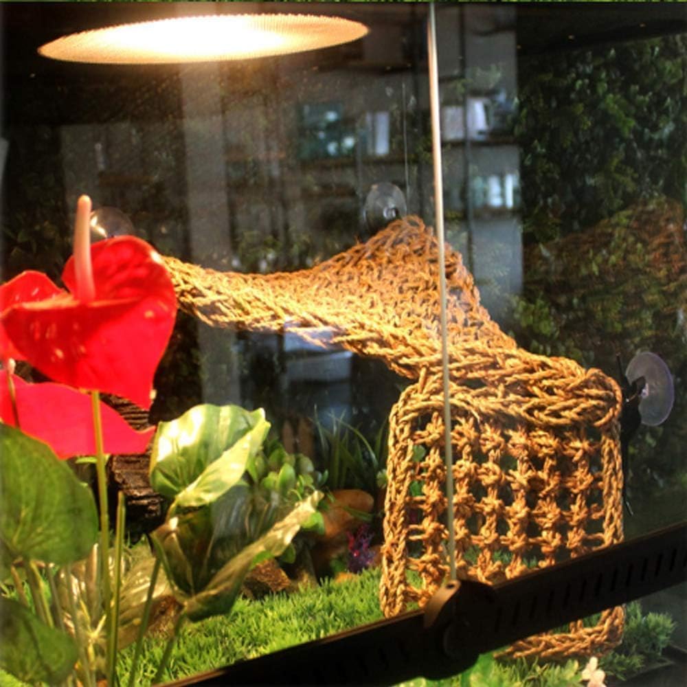 Suction cup mounting hardware included with reptile hammock set