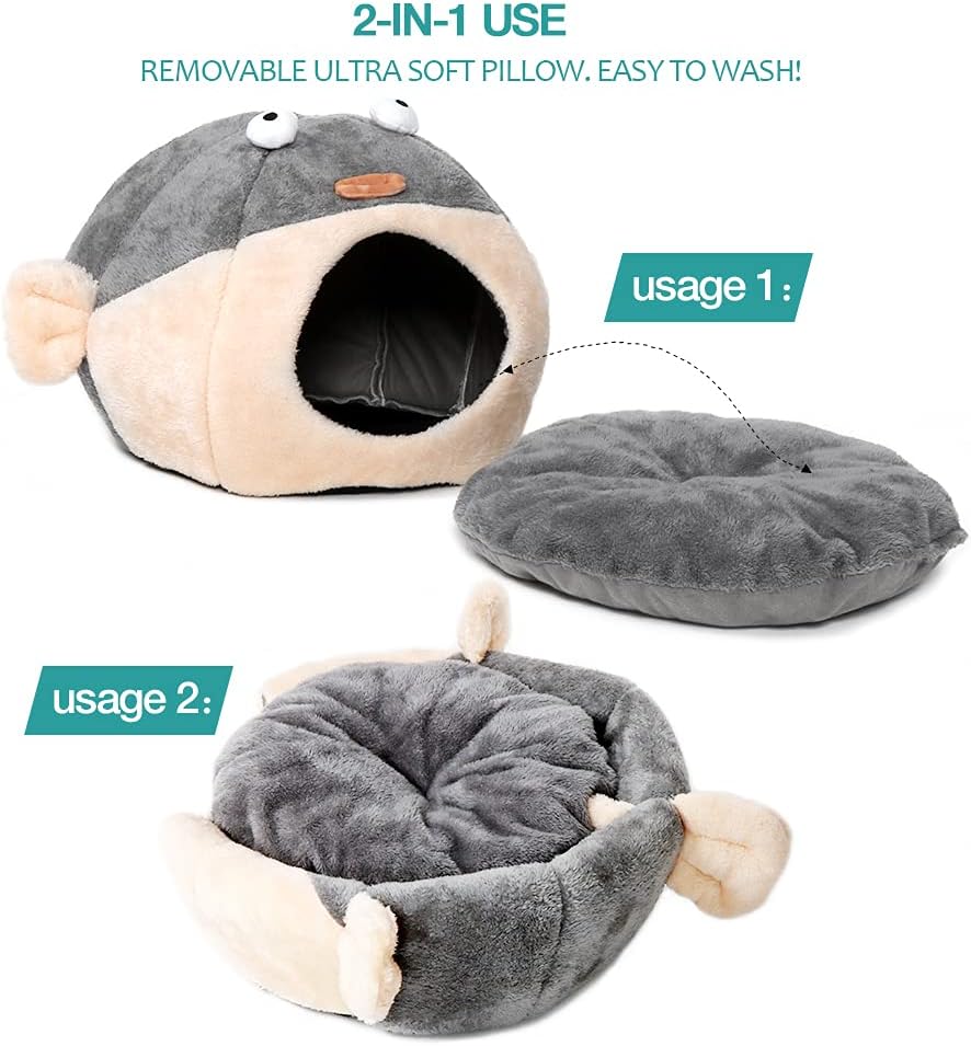 Lcybem cat bed converted into an open flat mat