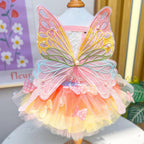 Maruomiki cute pet supplies colorful rainbow dress flat lay perspective