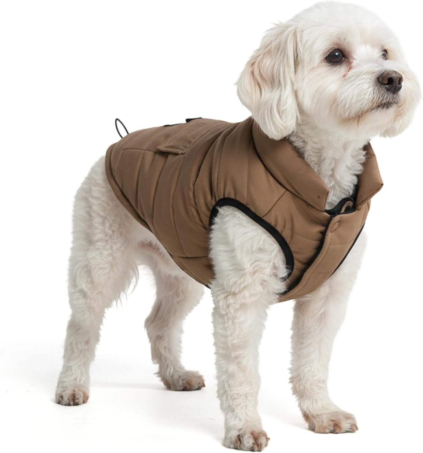Spark Paws Dog Winter Jacket, Water-Resistant Coat, Warm Reflective Windproof Fleece-Interior, for Medium and Large Dogs - Olive - S - Image 13