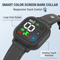 Close up of Noobark collar LED interface and settings