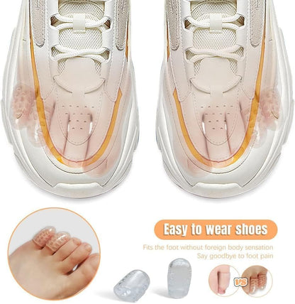 TAFACE anti-friction gel guards protecting pinky toe from shoe rubbing