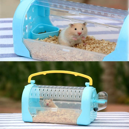 kathson Hamster Cage Travel Carrier Portable Cage with Water Bottle Outgoing Cage and Adjustable Strap Pet Cage for Small Pet Hedgehog Sugar Glider Squirrel MiceBlue - Image 6