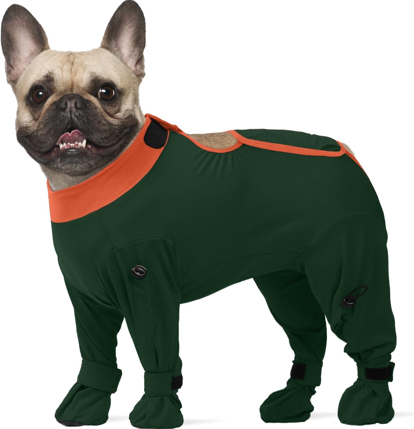 ROZKITCH Dog Recovery Suit After Surgery, Prevent Licking & Shedding, Dog E-Collar Alternative Four-Sleeve with Adjustable Leg Drawstrings & Belly Access, Post-Surgery Bodysuit for Medium Dogs Black M - Image 13