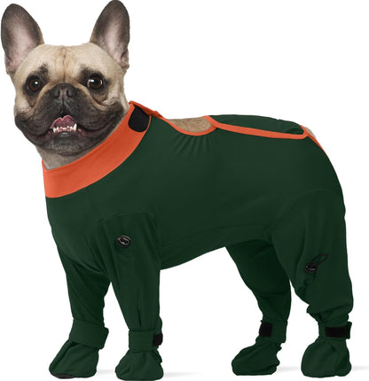 ROZKITCH Dog Recovery Suit After Surgery, Prevent Licking & Shedding, Dog E-Collar Alternative Four-Sleeve with Adjustable Leg Drawstrings & Belly Access, Post-Surgery Bodysuit for Medium Dogs Black M - Image 13