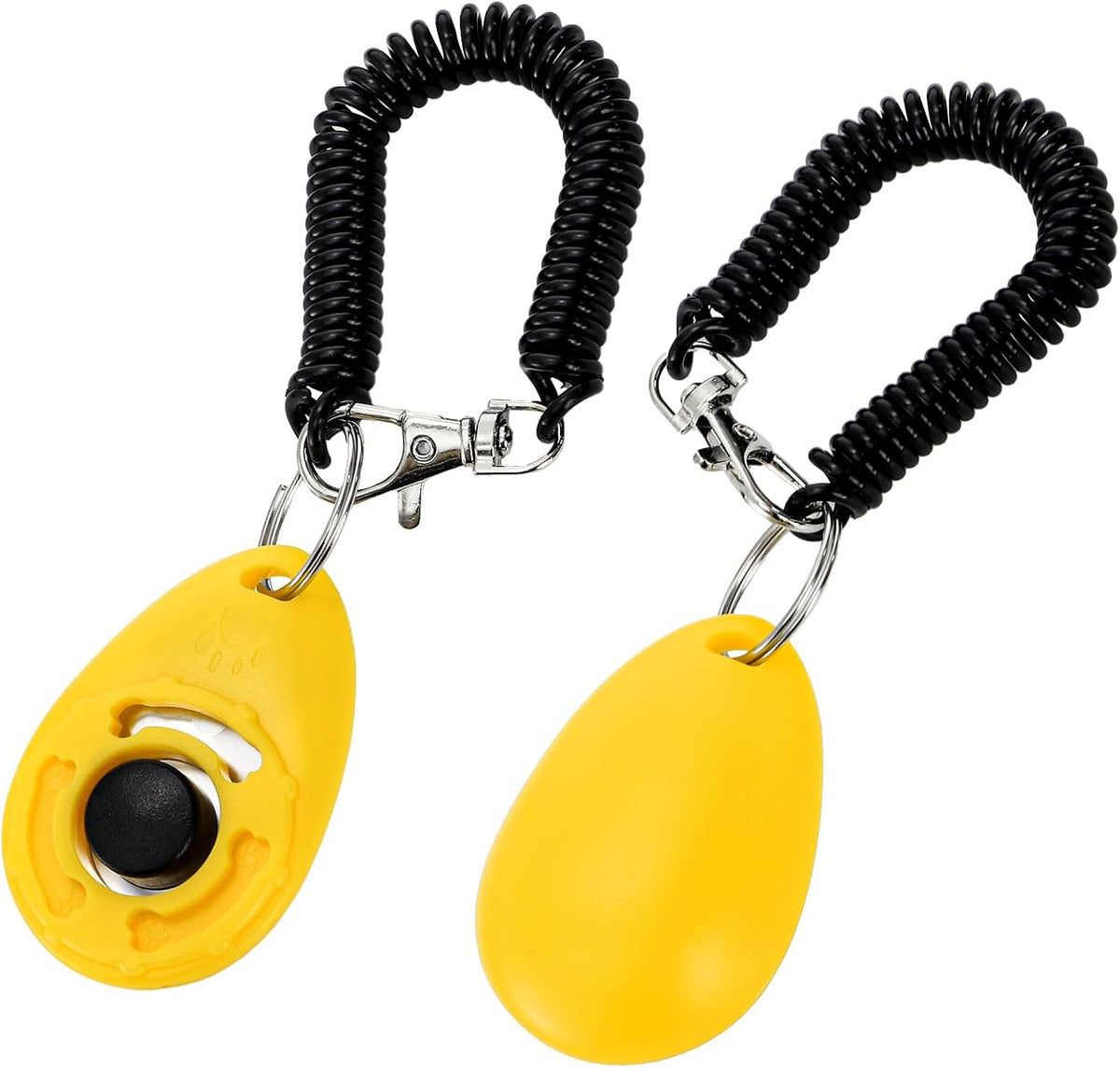 Fourteen different colors of Lawei dog clickers for positive reinforcement