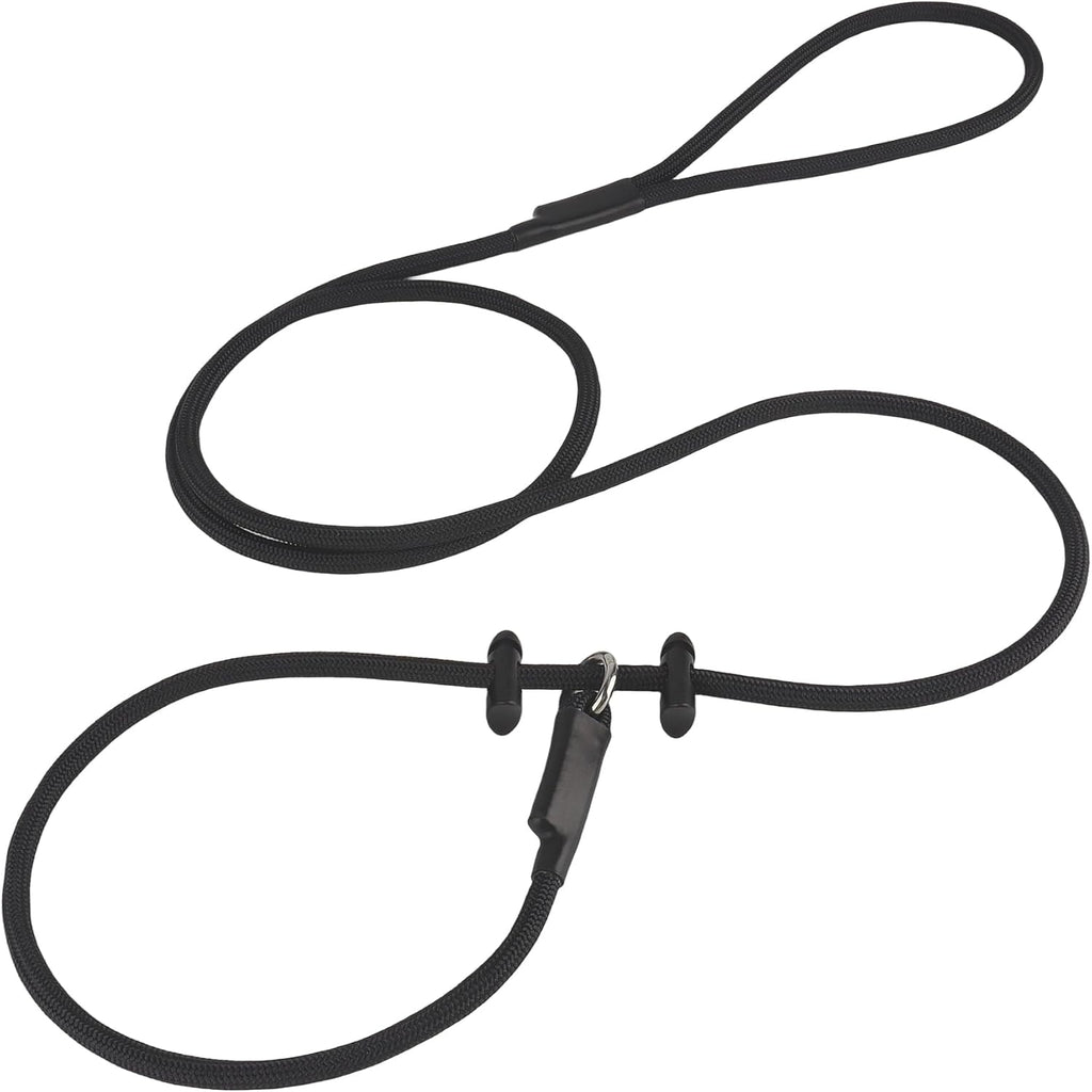 Slip Lead Dog Leash - Strong Nylon Training Rope with Spring-Loaded Adjustable Stopper - 5/16" x 4/5/6ft -No Pull Heavy Duty Leash for Small Medium Large Dogs(Black, 5 FT) - Image 11