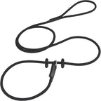 Slip Lead Dog Leash - Strong Nylon Training Rope with Spring-Loaded Adjustable Stopper - 5/16" x 4/5/6ft -No Pull Heavy Duty Leash for Small Medium Large Dogs(Black, 5 FT) - Image 11