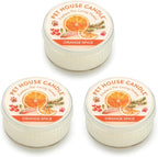 Lifestyle shot of Pet House candles in a pet-friendly home