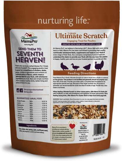 Manna Pro 7-Grain Ultimate Chicken Scratch side packaging view