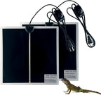 Reptile Heating Mat, 2PCS Reptile Heating Pad with Temperature Adjustment for Reptiles Tortoise Snakes Lizard Gecko Hermit Crab Amphibians - Removable Terrarium Heat Mats(20W,11x16.5 inches) - Image 10