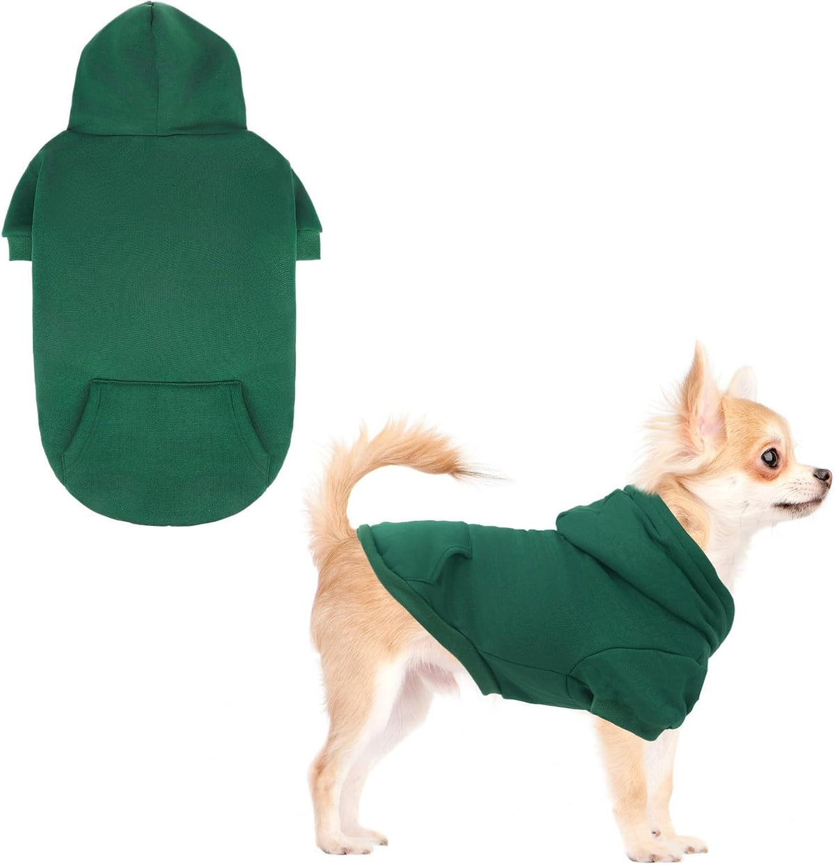 KOOLTAIL Dog Hoodie for Small Medium Large Dogs, Soft and Warm Pet Sweater with Leash Hole and Pocket Boy Girl, Puppy Fall Winter Jacket Clothes, French Pitbull Cold Weather Coat Sweatshirt, Black M - Image 11