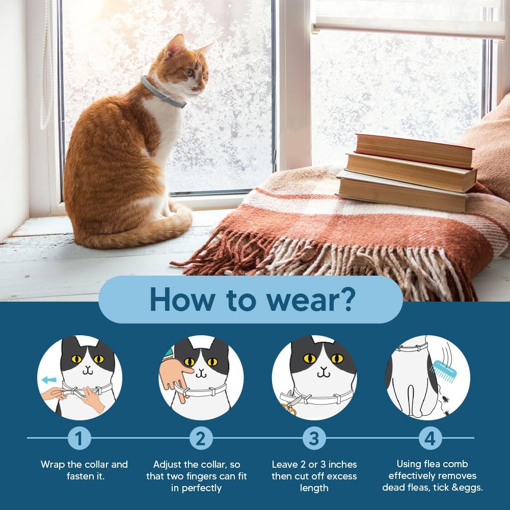 Foodie Puppies flea collar packaging showing 8 months protection