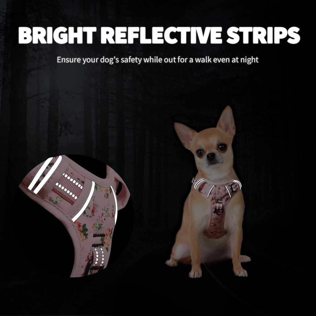 Breathable mesh lined dog harness with quick release buckles size medium