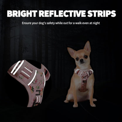 Breathable mesh lined dog harness with quick release buckles size medium