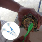 NOLITOY double sided premium plastic brush set designed for effective algae and dirt removal from shells.