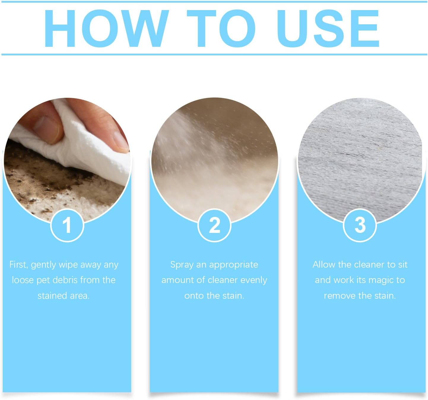 An explicit demonstration of the Resolve carpet cleaner breaking down fabric stains.