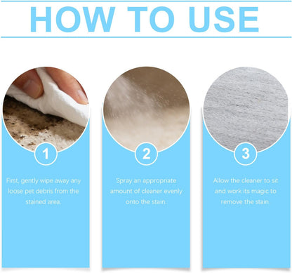 An explicit demonstration of the Resolve carpet cleaner breaking down fabric stains.