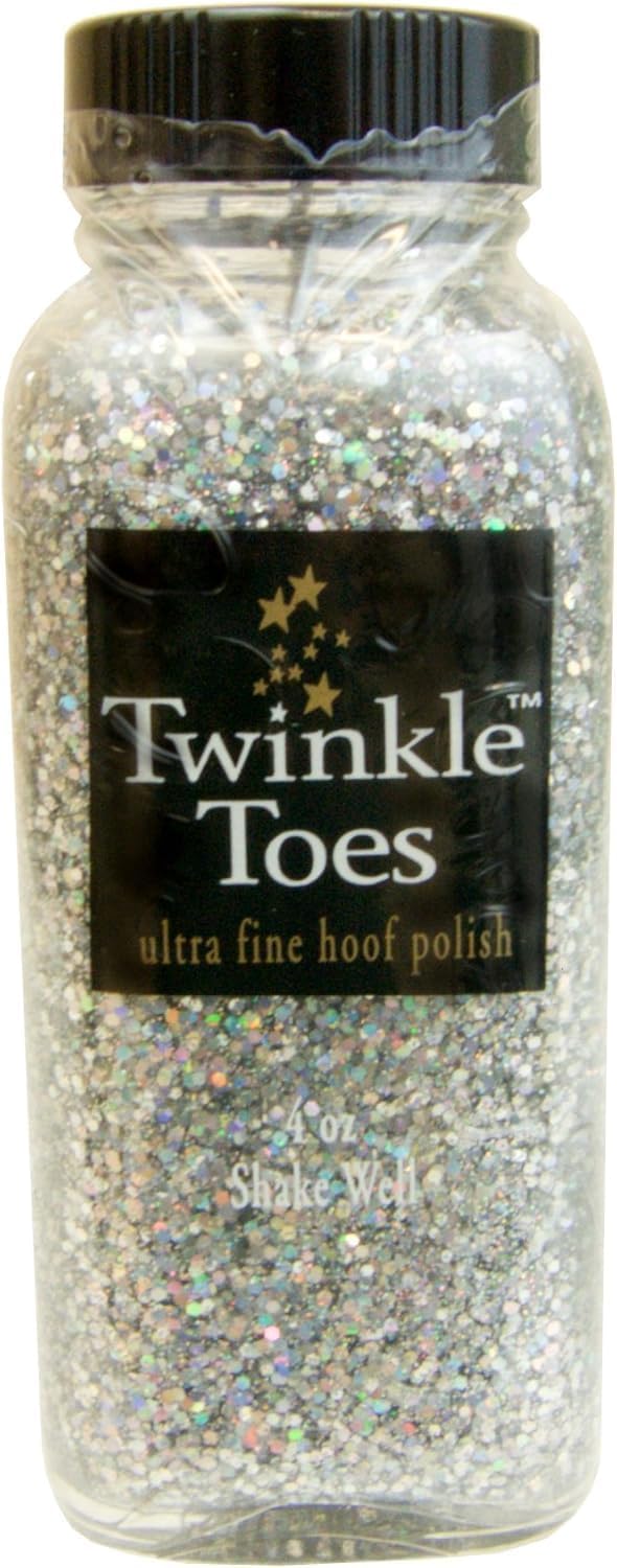 Authentic imported USA horse hoof care sparkle polish text and guide contents.