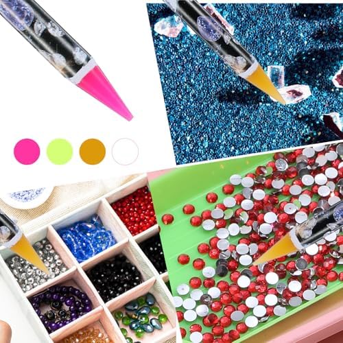 Bremorou rhinestone tools being used for diamond painting