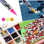 Bremorou rhinestone tools being used for diamond painting