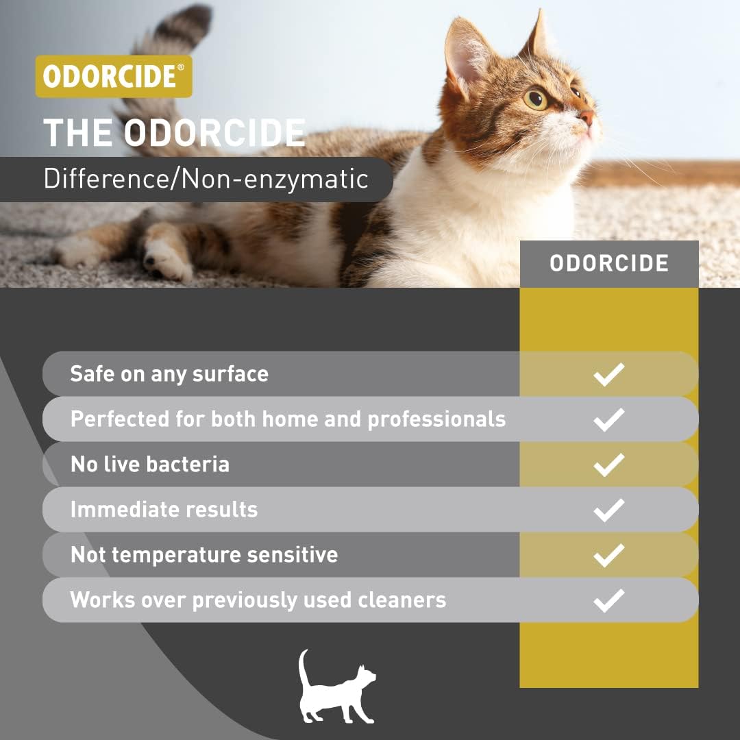 Imported USA cat urine odor eliminator bottle back label