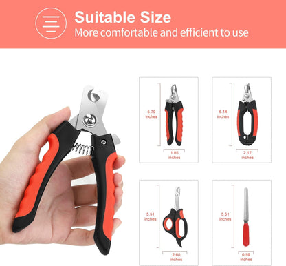 Ergonomic non-slip handle detail on pet clippers