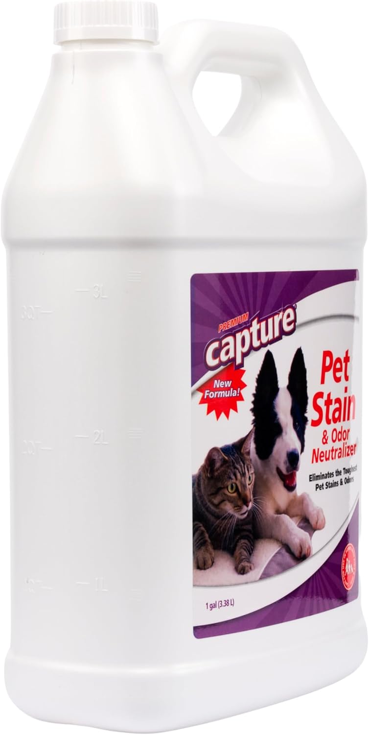 Detailed label view of Capture pet odor eliminator