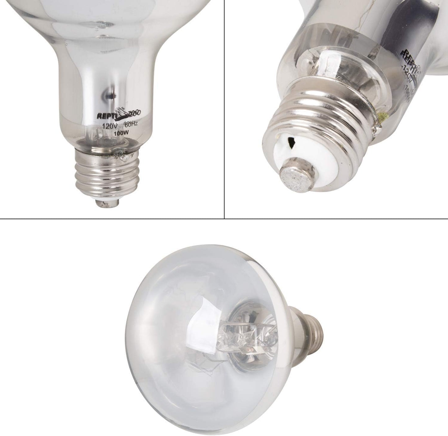 REPTI ZOO UVA UVB sun lamp glowing in a ceramic fixture