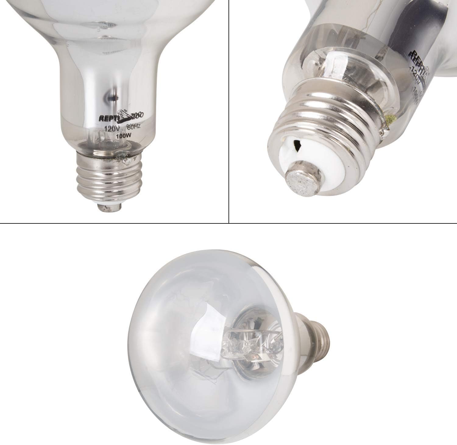 REPTI ZOO UVA UVB sun lamp glowing in a ceramic fixture