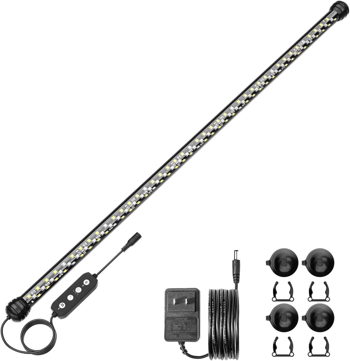 Seaoura LED aquarium light front view with submersible design