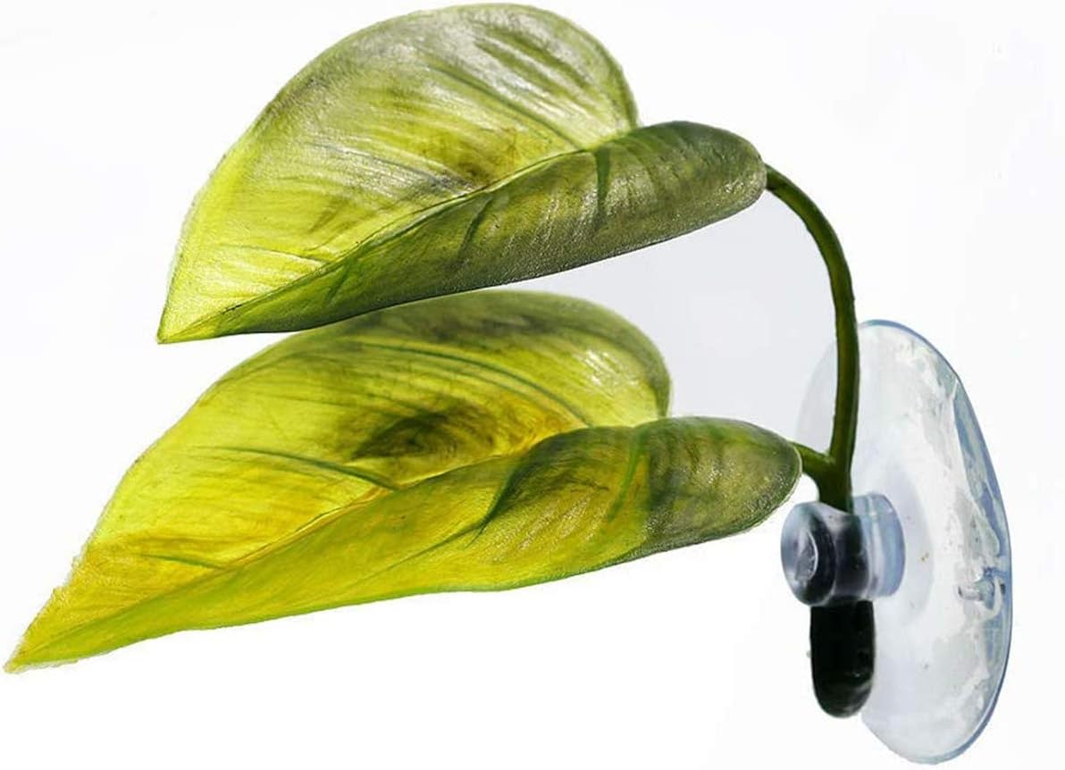 Haulonda 3 pack betta fish hammock front view showing realistic leaf design