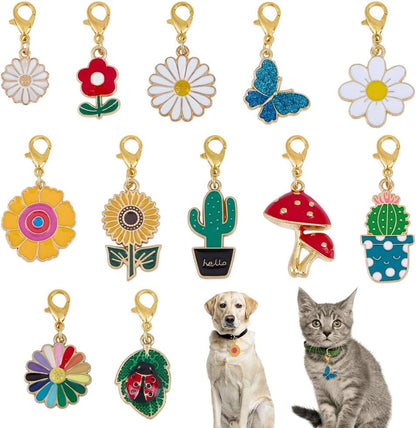 Delorigin vegetative pet collar charms set front view