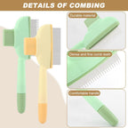 ZHY dog flea removal comb treating small dog coat safely