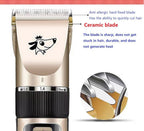 Cakapet pet shaver showing low noise rechargeable motor assembly
