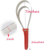 NRTFE professional stainless steel sweat scraper side view showing durable construction