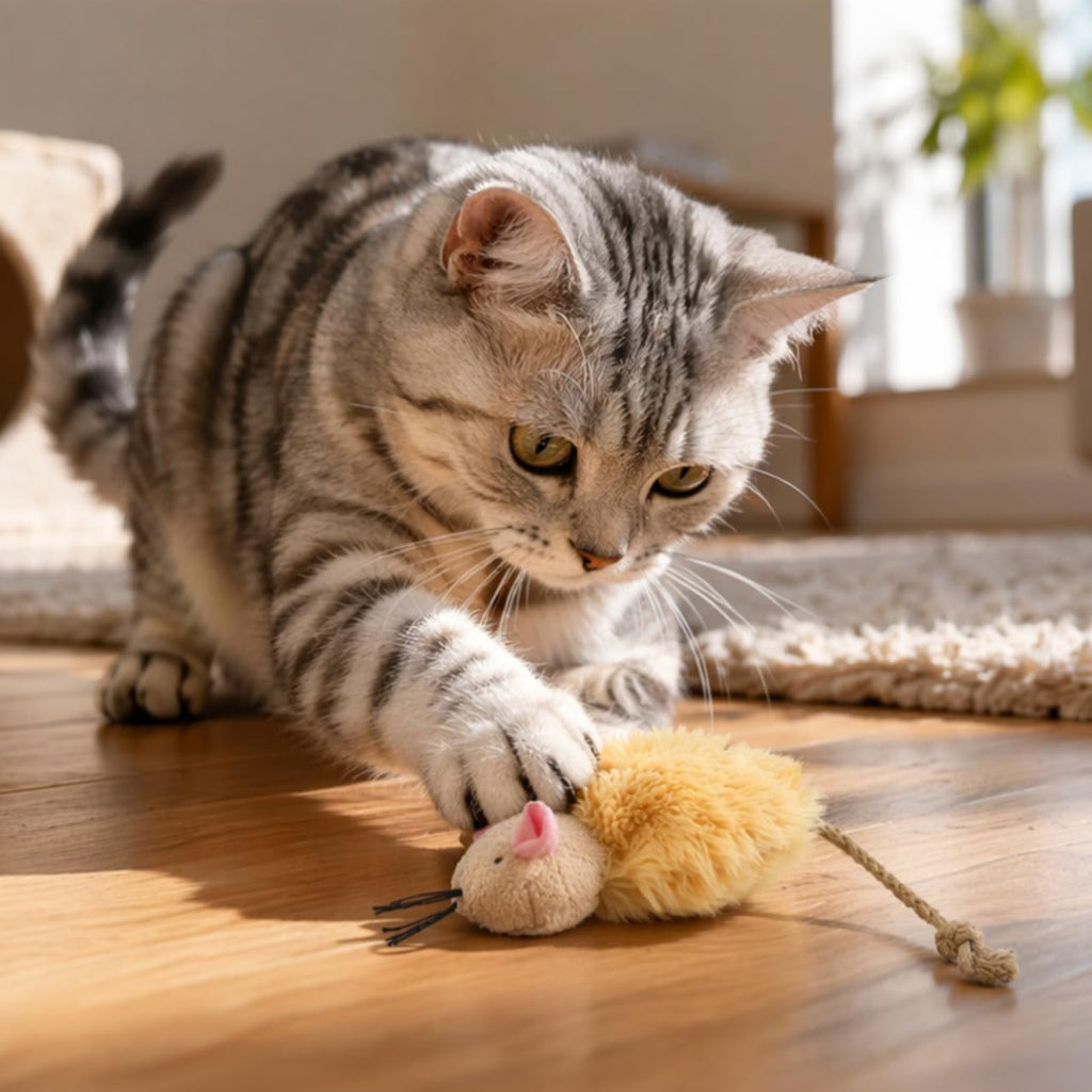 Hemoton 3Pcs Interactive Cat Toys Set Simulated Roo Toy Plush Kitten Toys with Catnip Pressable Cat Toy for Indoor Cats Exercise Chase and Play - Image 9