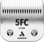 Andis 72615 professional dog grooming blade back view illustrating universal fit mechanism.