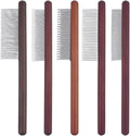 Olycraft five pieces macrame fringe comb set front view showing different sizes of craft and pet grooming tools.