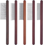 Olycraft five pieces macrame fringe comb set front view showing different sizes of craft and pet grooming tools.
