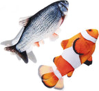 Tocirelo Cat Toys Flopping Fish with Catnip, Moving Cat Toy Interactive for Indoor Cats, Kitten Kicker Floppy Dog Toy, 11" Electric Realistic Plush Wiggle Fish for Kitty Exercise - Image 13