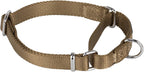 Large size adjustable 1 inch wide green dog collar side layout
